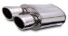 MagnaFlow 14861 Street Series Muffler - 2.25in. Center Inlet / 3in. x 3.75 Dual Tip Outlet, 5in. x 8in. Oval, 14in. Body Length, 23.5in. Overall Length (14861, M6614861)