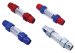 Pro-Plumbing Fuel Filter Red/Blue Magna-Clamp Hose End Fittings For 3/8 in. Fuel Line Clear Glass Body White Mesh Filter (2220, S712220)
