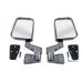 Side Mirror Pair, Black Chrome, 87-02 Wrangler with Factory Half Doors & 97-02 Full Doors (1109001)