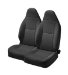 Bestop 39347-15 TrailMax Sport Black Denim Fabric Front High Back Jeep Seat (3934715, 39347-15, D343934715)