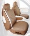 SeatSaver Custom Seat Cover w/60/40 Split Fold Up Seat Cushion w/Center Shoulder Belt Polycotton Beige/Tan (C59SS7398PCTN, SS7398PCTN)