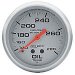 Autometer 4641 :: Silver; LFGs Oil Temperature Gauge (4641, A484641)