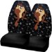 A Set of 2 Official Licensed Universal Fit Front Bucket Seat Covers - Looney Tunes Taz Attitude (SC10TAZ2X2)
