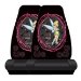 A Set of 2 Official Licensed Universal Fit Front Bucket Seat Covers - Tinker Bell Pink Oval Optic (SC10TKB2)
