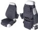 Rugged Ridge 13235.01 Black Fabric Seat Protector with Storage - Pair (1323501)