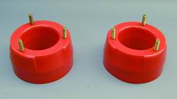 Prothane 4-1702 Red 2" Lift Front Coil Spring Lift Spacer Kit (41702, 4-1702, P8841702)