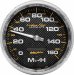 Carbon Fiber Electric In-Dash Speedometer 5 in. 160 MPH Resetable Trip Odometer Works w/Most Factory Sensors (4889, A484889)