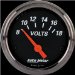 Auto Meter | 1491 2 1/16" Designer Black - Voltmeter Gauge - 8-18 Volts (1491, A481491)