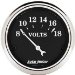 Auto Meter 1791 Old Tyme Black 2-1/16" 8-18 Volts Short Sweep Electric Voltmeter (1791, A481791)