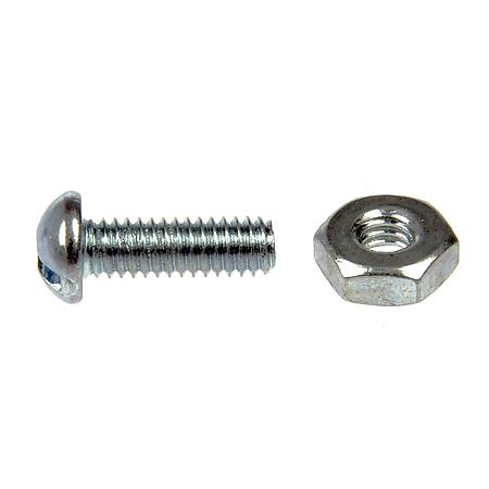 Dorman - OE Solutions Round Head Slotted Machine Screws 10-24 x 2inch with Hex Nut - Qty. 2 - 44412 (44412, RB44412, D1844412)