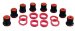Prothane 7-225 Red Rear Control Arm Bushing Kit with Shells (7-225, 7225)