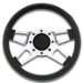 Grant Products GRT-415: Steering Wheel, Challenger, Steel/Silver, Foam/Black, 4-Spoke, 13.5 in. Diameter, Each (415, G19415)