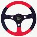 Formula GT Steering Wheel 13 in. Diameter 3 in. Dish Black/Red Leather (1146, G191146)