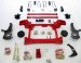 Primary Suspension System 4 in. Front/2.5 in. Rear Lift Incl. UBolts Riser Block Brake Hose Bracket Subframe Steering Knuckle Hdw Kits Brackets C-Bearing Spacers Red (R38RS6548, RS6548)